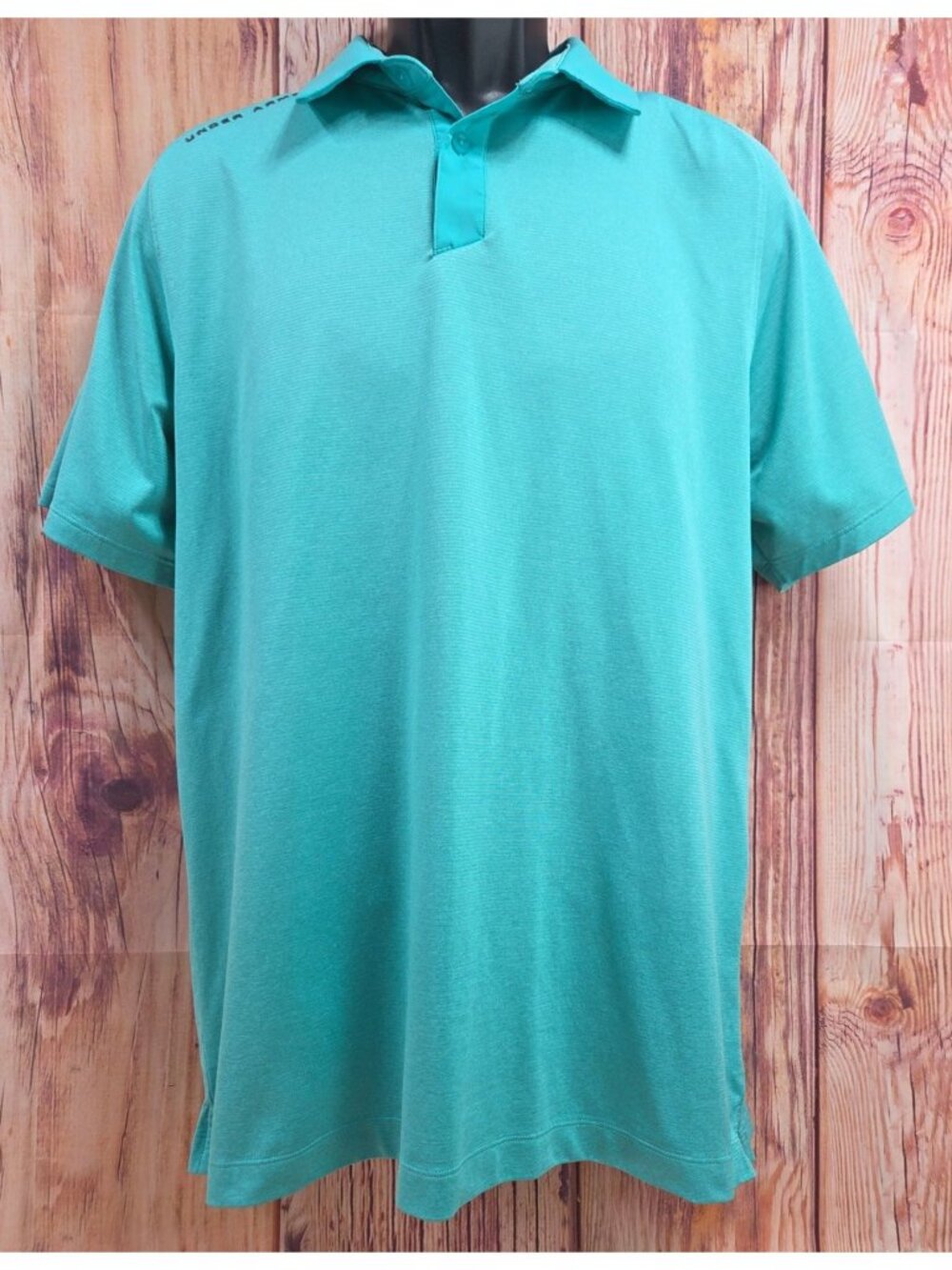 Under Armour Mens HeatGear Teal Loose Fit Polo Size Large